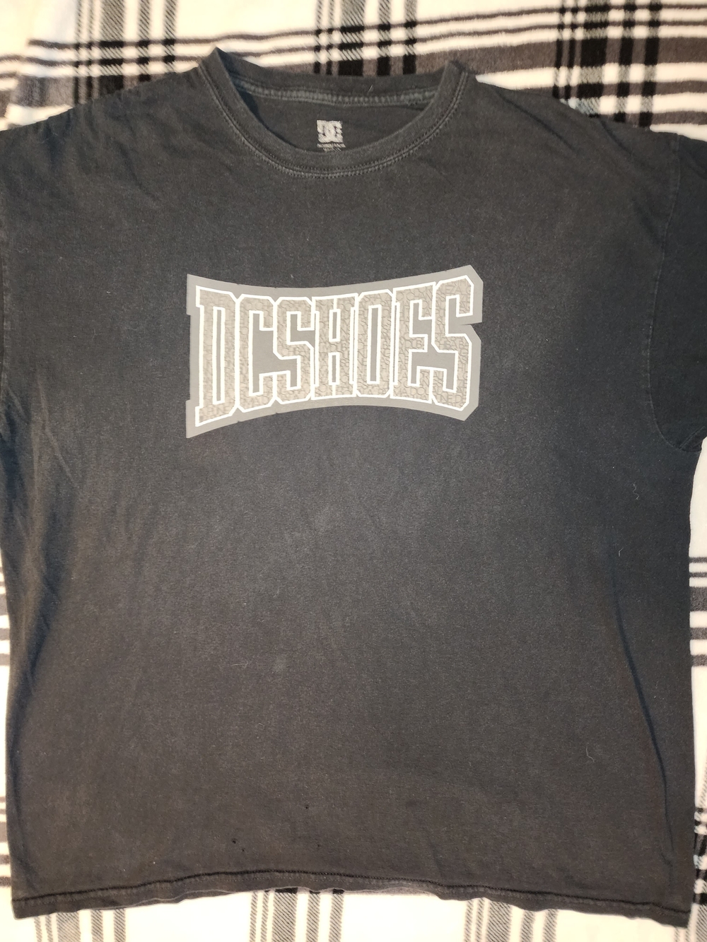 DC Black Tee with White Interior Logo